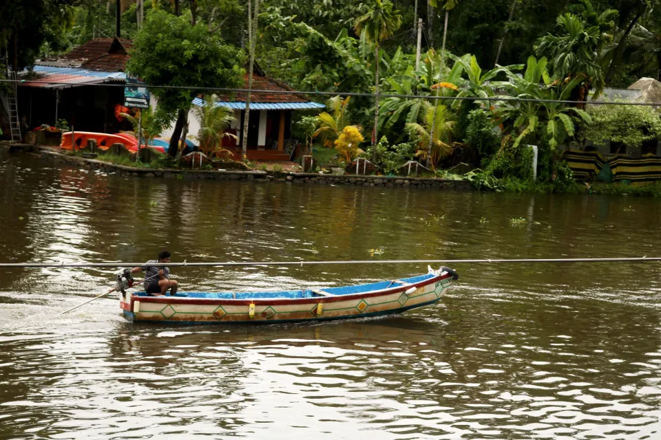 Boat ride through the Kerala backwaters